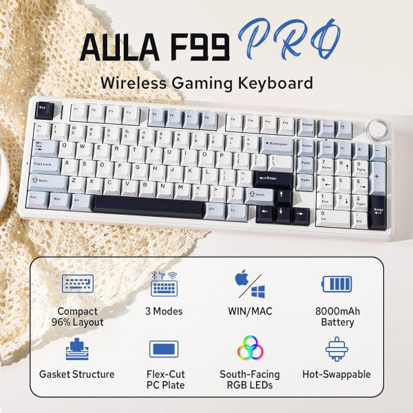 AULA F99 PRO Glacier Blue (Star Vector Switch) AULA F99 PRO Glacier Blue (Star Vector Switch)
